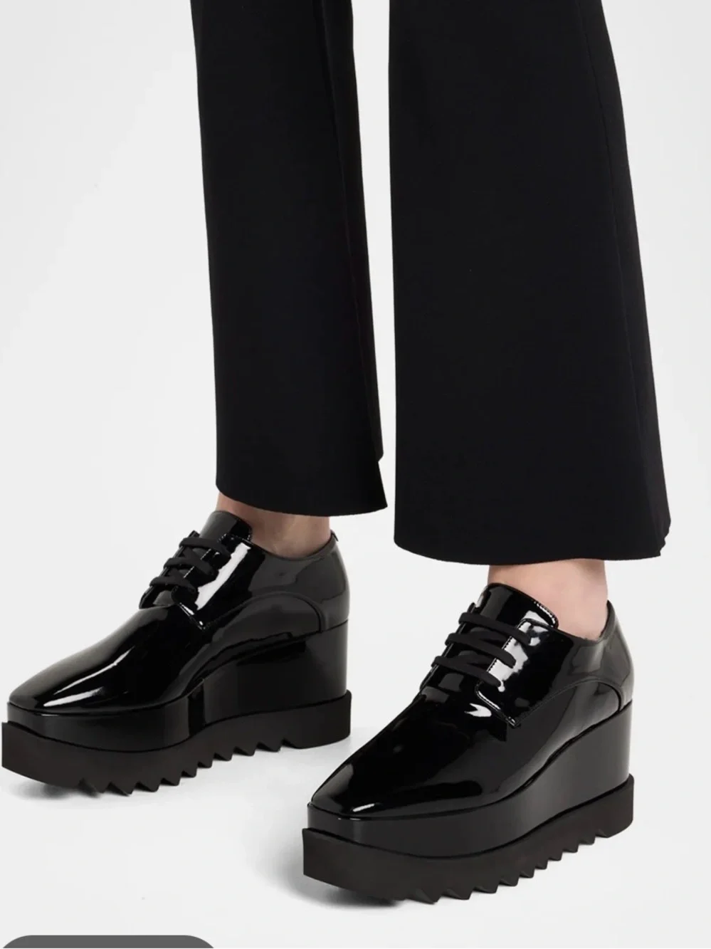 Stella McCartney Elyse Patent Platform Wedge Shoe Size 7
